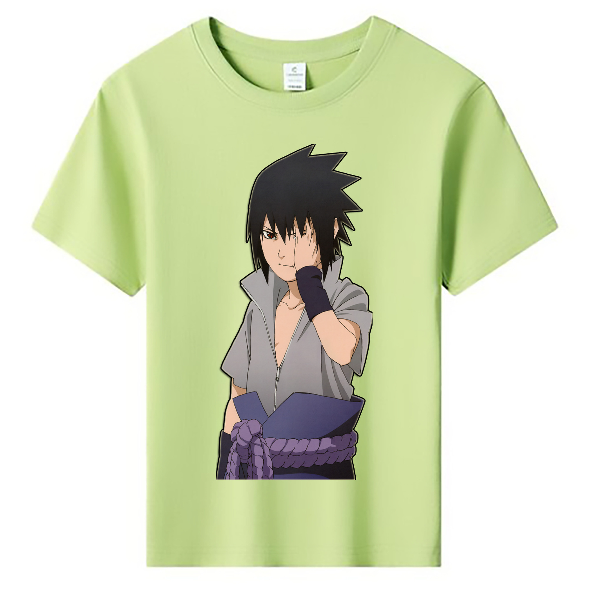 （画像用） NARUTO -ナルト- うちは サスケ Uchiha Sasuke 綿100％キッズTシャツ（フロントプリント）